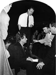 Nelson with Leonard Bernstein and Frank Sinatra.